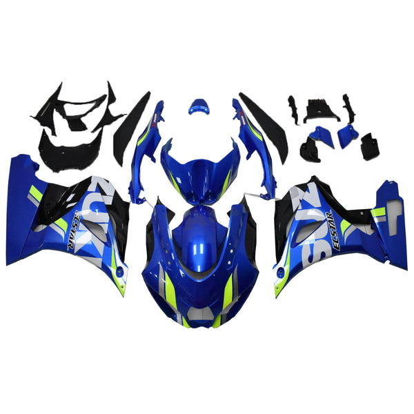 NT Aftermarket Injection ABS Plastic Fairing Fit for GSXR 1000 2017-2025 Blue White N008