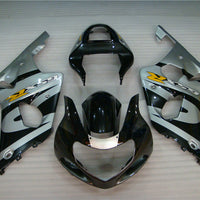 NT Aftermarket Injection ABS Plastic Fairing Fit for GSXR 1000 2000-2002 Silver Black N001