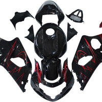 NT Aftermarket Injection ABS Plastic Fairing Fit for GSXR 1000 2000-2002 Black Red U029