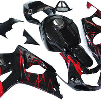 NT Aftermarket Injection ABS Plastic Fairing Fit for GSXR 1000 2000-2002 Black Red U029