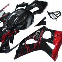 NT Aftermarket Injection ABS Plastic Fairing Fit for GSXR 1000 2000-2002 Black Red U029