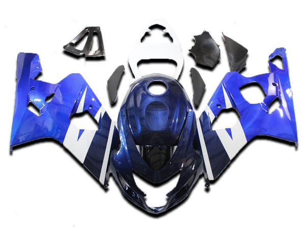 US STOCK NT Aftermarket Injection ABS Plastic Fairing Fit for GSXR 600/750 2004-2005 Blue White N096 Available in TX
