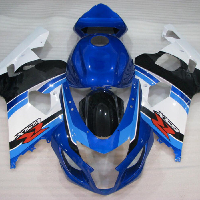 NT Aftermarket Injection ABS Plastic Fairing Fit for GSXR 600/750 2004-2005 Blue Black White N020