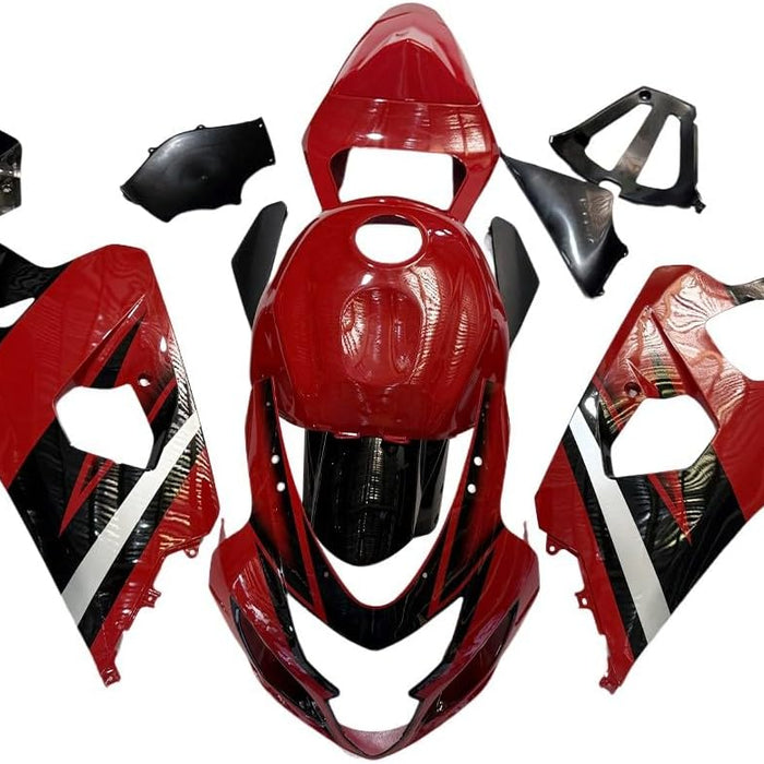 NT Aftermarket Injection ABS Plastic Fairing Fit for GSXR 600/750 2004-2005 Red Black N110