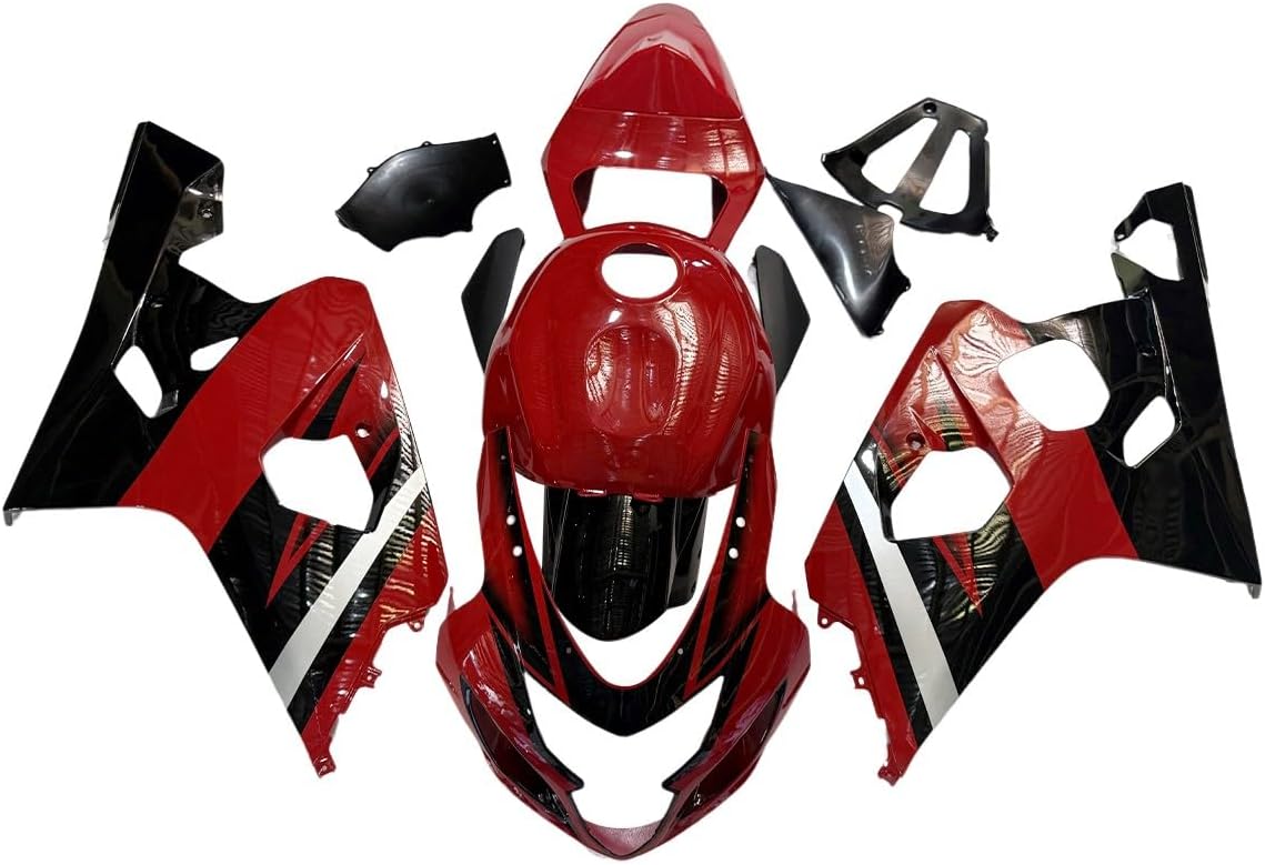 NT Fairing Fit for Suzuki 2004-2005 GSXR600/750 N110- Red Black | ABS Injection, US Stock