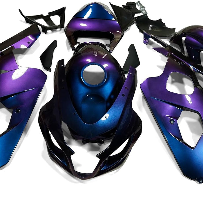 NT Aftermarket Injection ABS Plastic Fairing Fit for GSXR 600/750 2004-2005 Blue Purple Chameleon N100