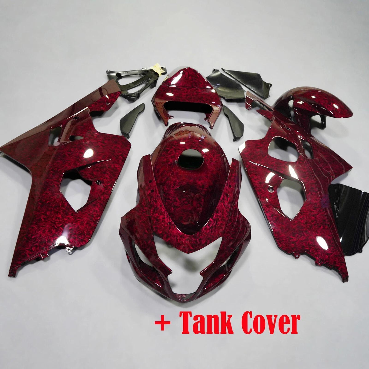 NT Fairing Fit for Suzuki 2004-2005 GSXR600/750 S05- Red Forged Carbon Fiber Look | ABS Injection