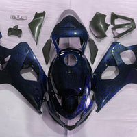 NT Aftermarket Injection ABS Plastic Fairing Fit for GSXR 600/750 2004-2005 Blue Forged Carbon Fiber Look S06