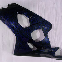 NT Aftermarket Injection ABS Plastic Fairing Fit for GSXR 600/750 2004-2005 Blue Forged Carbon Fiber Look S06