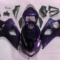 NT Aftermarket Injection ABS Plastic Fairing Fit for GSXR 600/750 2004-2005 Purple Forged Carbon Fiber Look S07