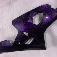 NT Aftermarket Injection ABS Plastic Fairing Fit for GSXR 600/750 2004-2005 Purple Forged Carbon Fiber Look S07