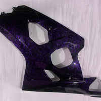 NT Aftermarket Injection ABS Plastic Fairing Fit for GSXR 600/750 2004-2005 Purple Forged Carbon Fiber Look S07