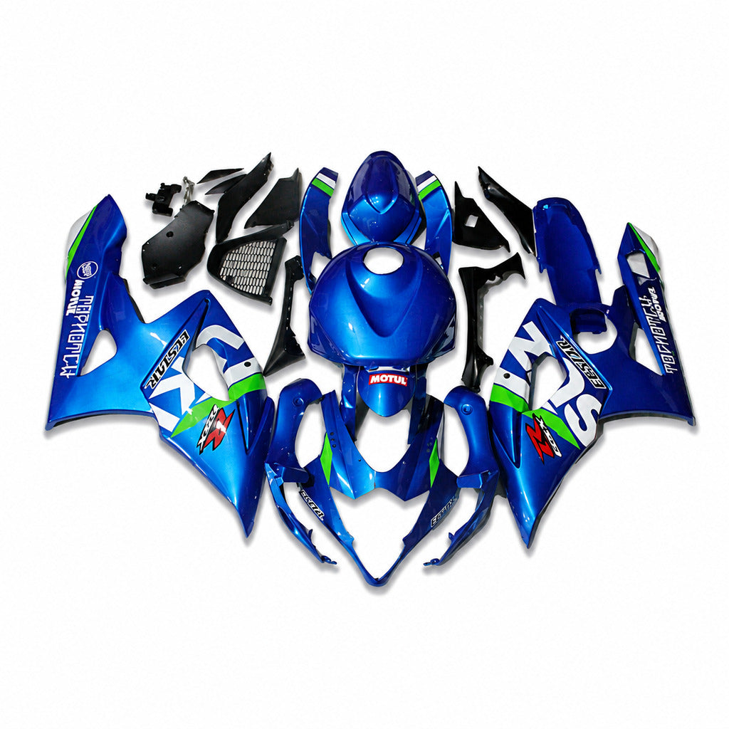 NT Fairing Fit for Suzuki 2005-2006 GSXR 1000 N073- Blue White | ABS Injection, US Stock