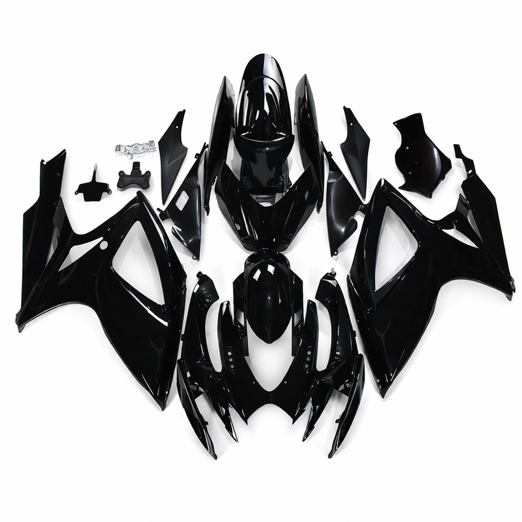 NT Fairing Fit for Suzuki 2006-2007 GSXR600/750 N008- Glossy Black | ABS Injection