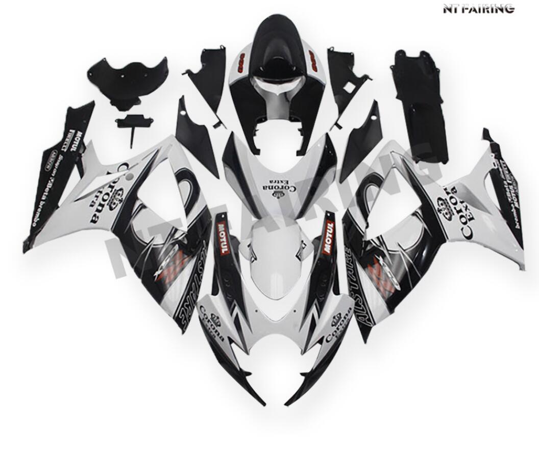 NT Fairing Fit for Suzuki 2006-2007 GSXR600/750 N010- White Black | ABS Injection