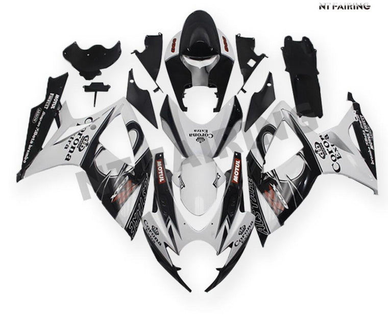 NT Fairing Fit for Suzuki 2006-2007 GSXR600/750 N010- White Black | ABS Injection