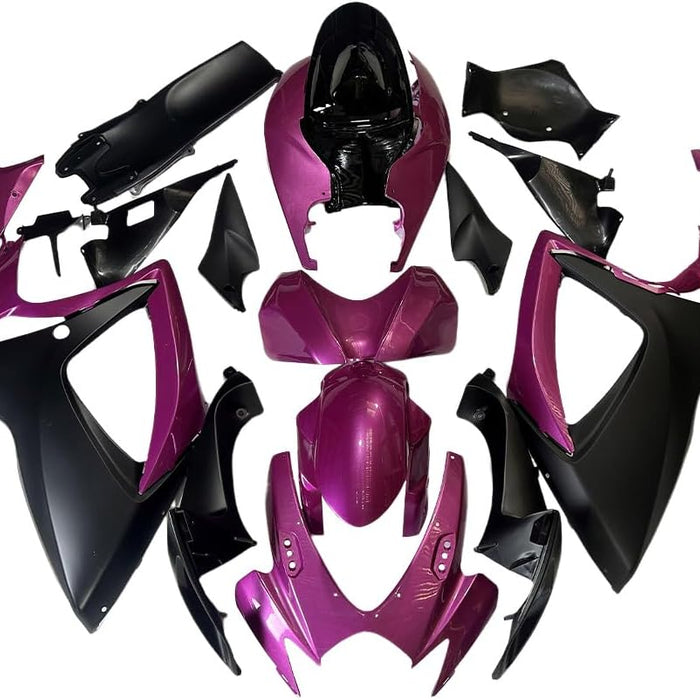 US STOCK NT Injection Molding Fairing Fit for 2006 2007 GSXR 600 750 Purple Black N123 Available in CA