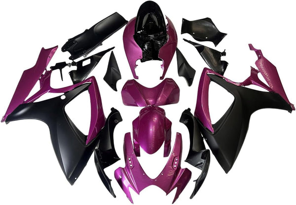 US STOCK NT Injection Molding Fairing Fit for 2006 2007 GSXR 600 750 Purple Black N123 Available in CA