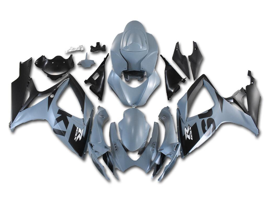 NT Fairing Fit for Suzuki 2006-2007 GSXR600/750 N130- Gray Black | ABS Injection