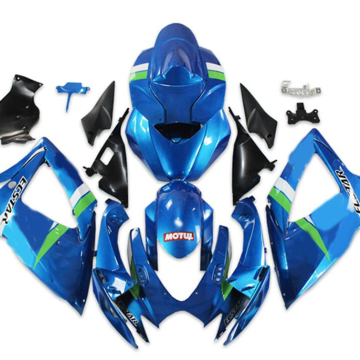 NT Aftermarket Injection ABS Plastic Fairing Fit for GSXR 600/750 2006-2007 Blue White N131