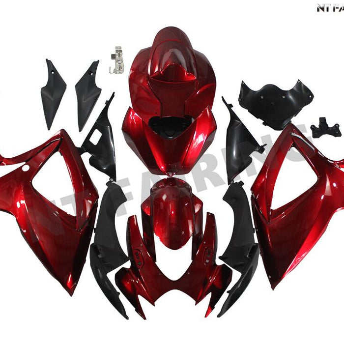 US STOCK NT Injection Molding Fairing Fit for 2006 2007 GSXR 600 750 Candy Red N132 Available in CA