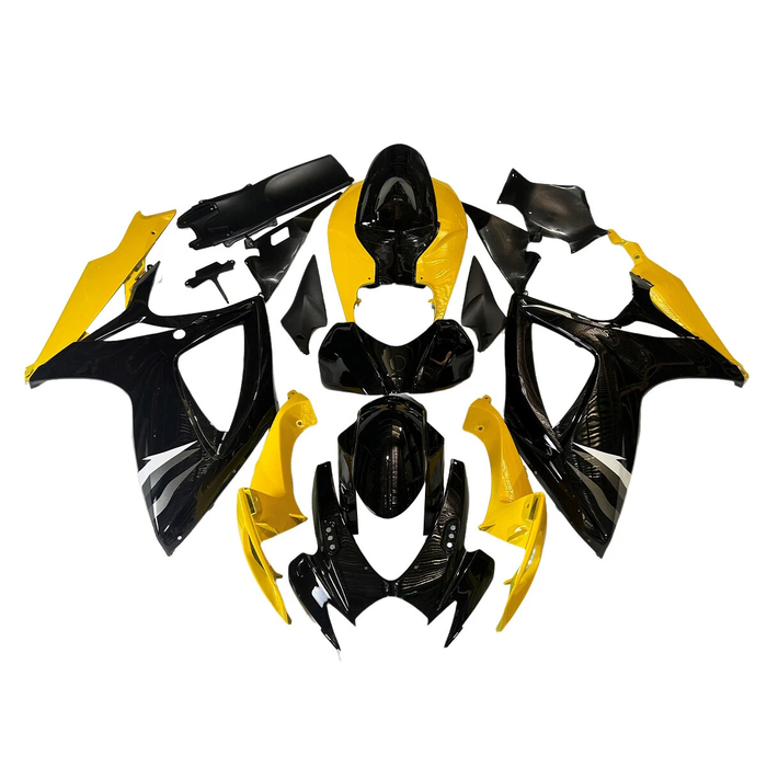 US STOCK NT Injection Molding Fairing Fit for 2006 2007 GSXR 600 750 Yellow Black N151 Available in CA