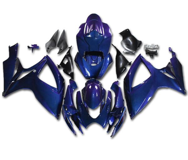 US STOCK NT Aftermarket Injection ABS Plastic Fairing Fit for GSXR 600/750 2006-2007 Blue Purple Chameleon N128 Available in CA