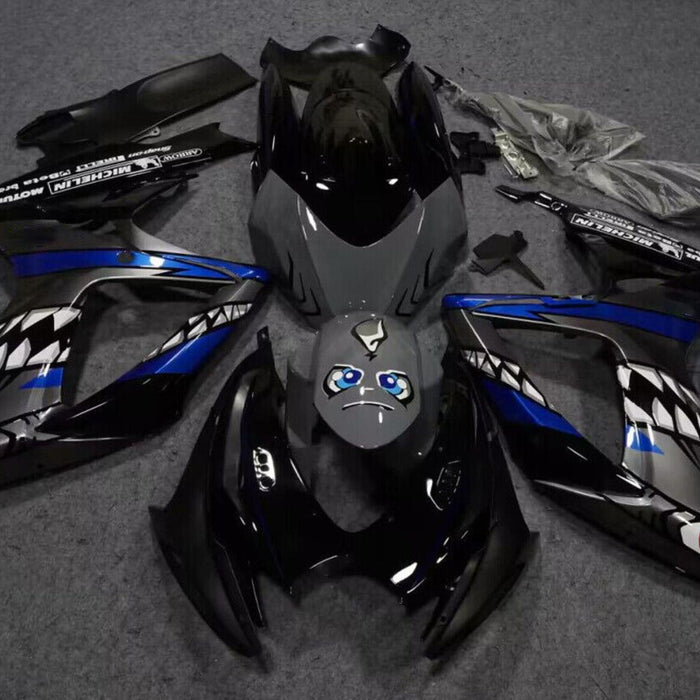 NT Aftermarket Injection ABS Plastic Fairing Kit Fit for GSXR 600/750 2006 2007 Gray Blue Shark N134