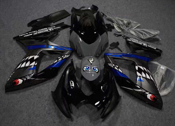 NT Aftermarket Injection ABS Plastic Fairing Kit Fit for GSXR 600/750 2006 2007 Gray Blue Shark N134
