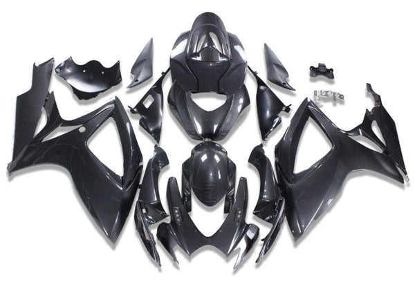 US STOCK NT Aftermarket Injection ABS Plastic Fairing Fit for GSXR 600/750 2006-2007 Carbon Fiber Look S01 Available in TX