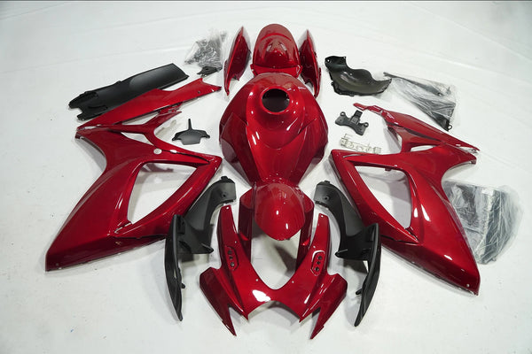 NT Aftermarket Injection ABS Plastic Fairing Kit Fit for GSXR 600/750 2006 2007 Candy Red T132