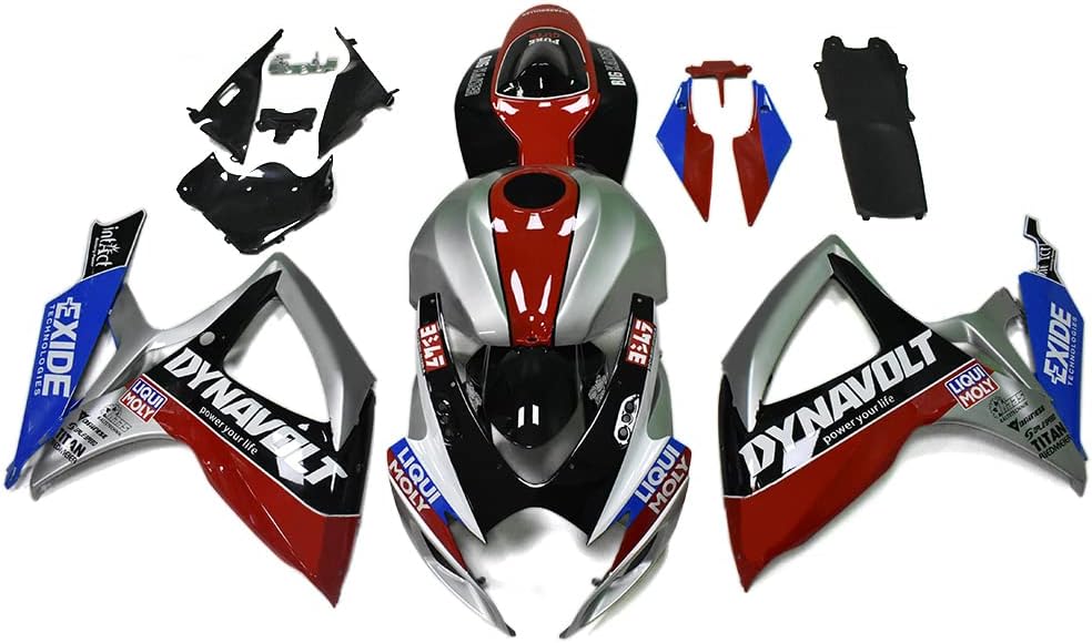 NT Fairing Fit for Suzuki 2006-2007 GSXR600/750 T149- Silver Red Black | ABS Injection