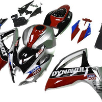 NT Aftermarket Injection ABS Plastic Fairing Kit Fit for GSXR 600/750 2006 2007 Silver Red Black T149