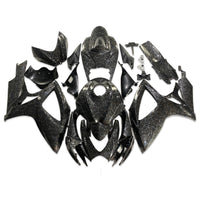 NT Aftermarket Injection ABS Plastic Fairing Kit Fit for GSXR 600/750 2006 2007 Black Blue Forged Carbon Fiber Look SU05