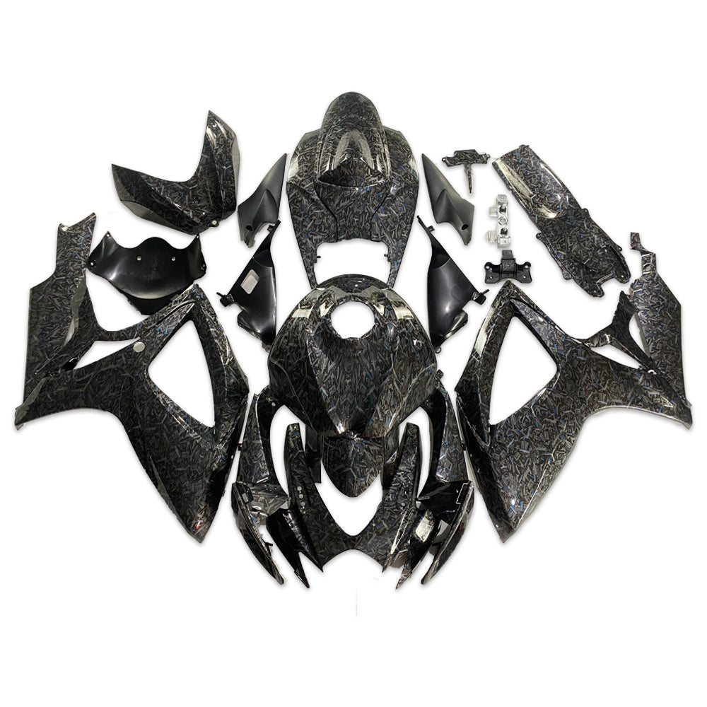 NT Fairing Fit for Suzuki 2006-2007 GSXR600/750 SU05- Black Blue Forged Carbon Fiber Look | ABS Injection