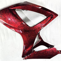 NT Aftermarket Injection ABS Plastic Fairing Kit Fit for GSXR 600/750 2006 2007 Red Ice Crack Forged Carbon Fiber Look SU11