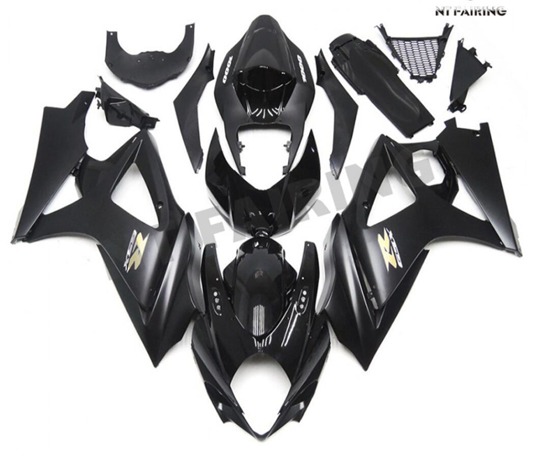 NT Fairing Fit for Suzuki 2007-2008 GSXR 1000 N048- Glossy Matte Black | ABS Injection