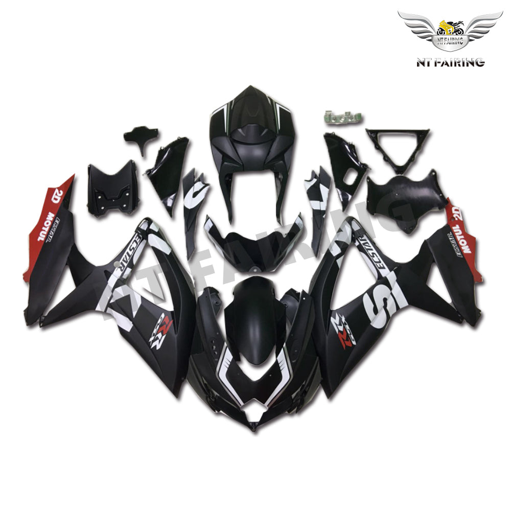 NT Fairing Fit for Suzuki 2008-2010 GSXR600/750 N070- Black White Red | ABS Injection