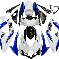 NT Aftermarket Injection ABS Plastic Fairing Fit for GSXR 600/750 2008-2010 White Blue N108