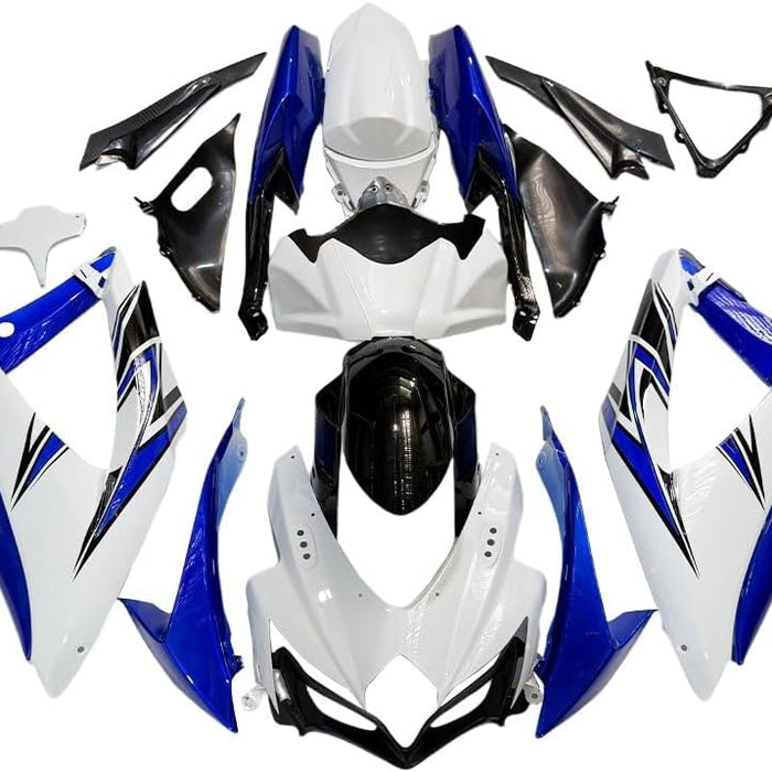 NT Aftermarket Injection ABS Plastic Fairing Fit for GSXR 600/750 2008-2010 White Blue N108