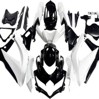 US STOCK NT Aftermarket Injection ABS Plastic Fairing Fit for GSXR 600/750 2008-2010 White Black N111 Available in CA