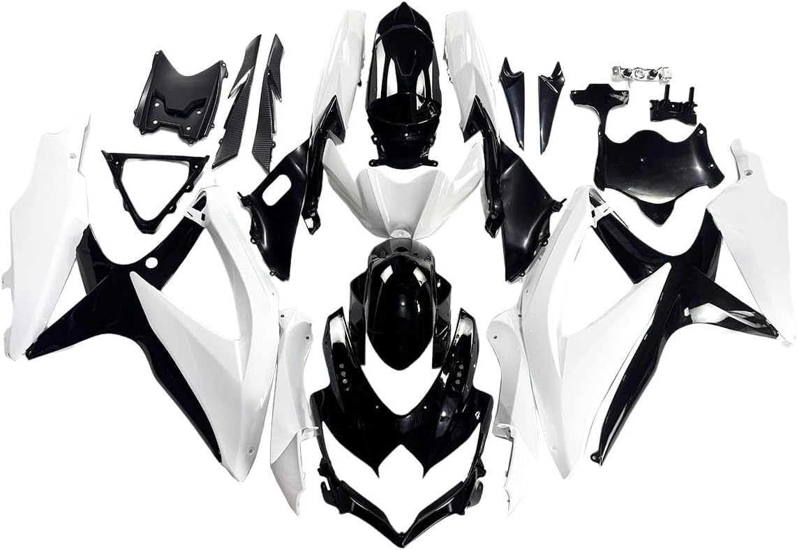 NT Fairing Fit for Suzuki 2008-2010 GSXR600/750 N111- White Black | ABS Injection, US Stock