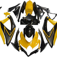 NT Aftermarket Injection ABS Plastic Fairing Fit for GSXR 600/750 2008-2010 Yellow Black N112
