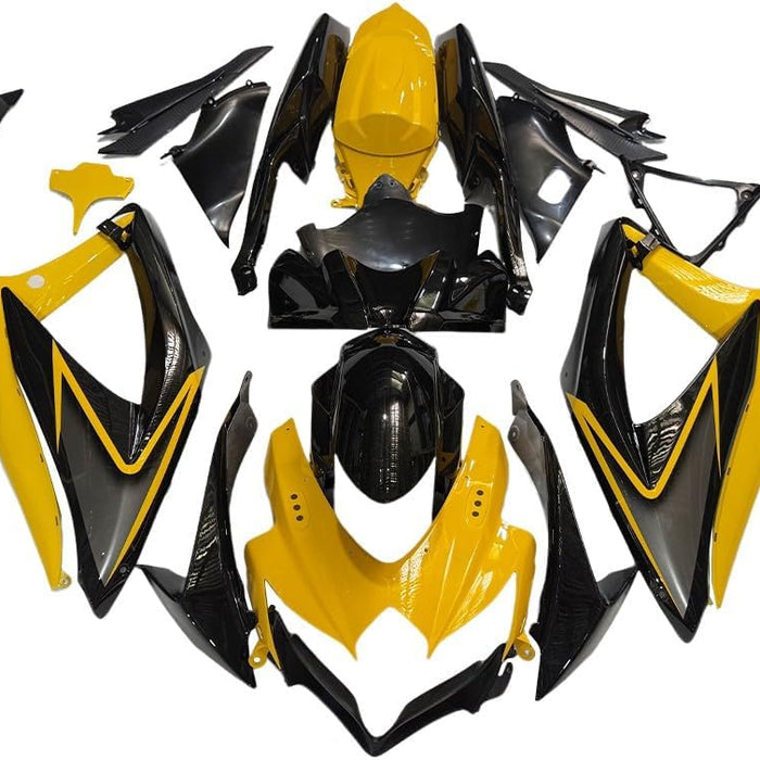 NT Aftermarket Injection ABS Plastic Fairing Fit for GSXR 600/750 2008-2010 Yellow Black N112