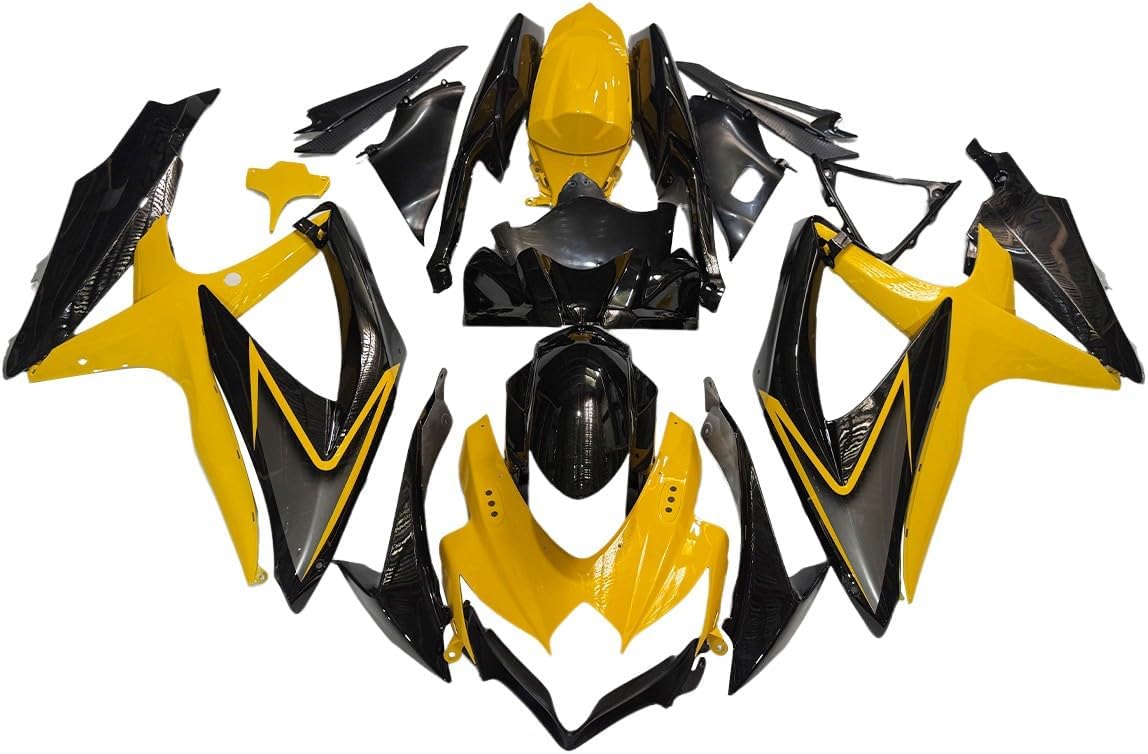 NT Fairing Fit for Suzuki 2008-2010 GSXR600/750 N112- Yellow Black | ABS Injection