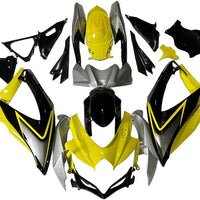 US STOCK NT Aftermarket Injection ABS Plastic Fairing Fit for GSXR 600/750 2008-2010 Yellow Silver Black N115 Available in CA