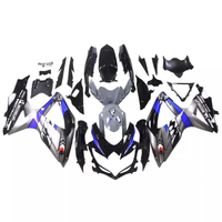 US STOCK NT Aftermarket Injection ABS Plastic Fairing Fit for GSXR 600/750 2008-2010 Gray Blue Shark N101 Available in CA