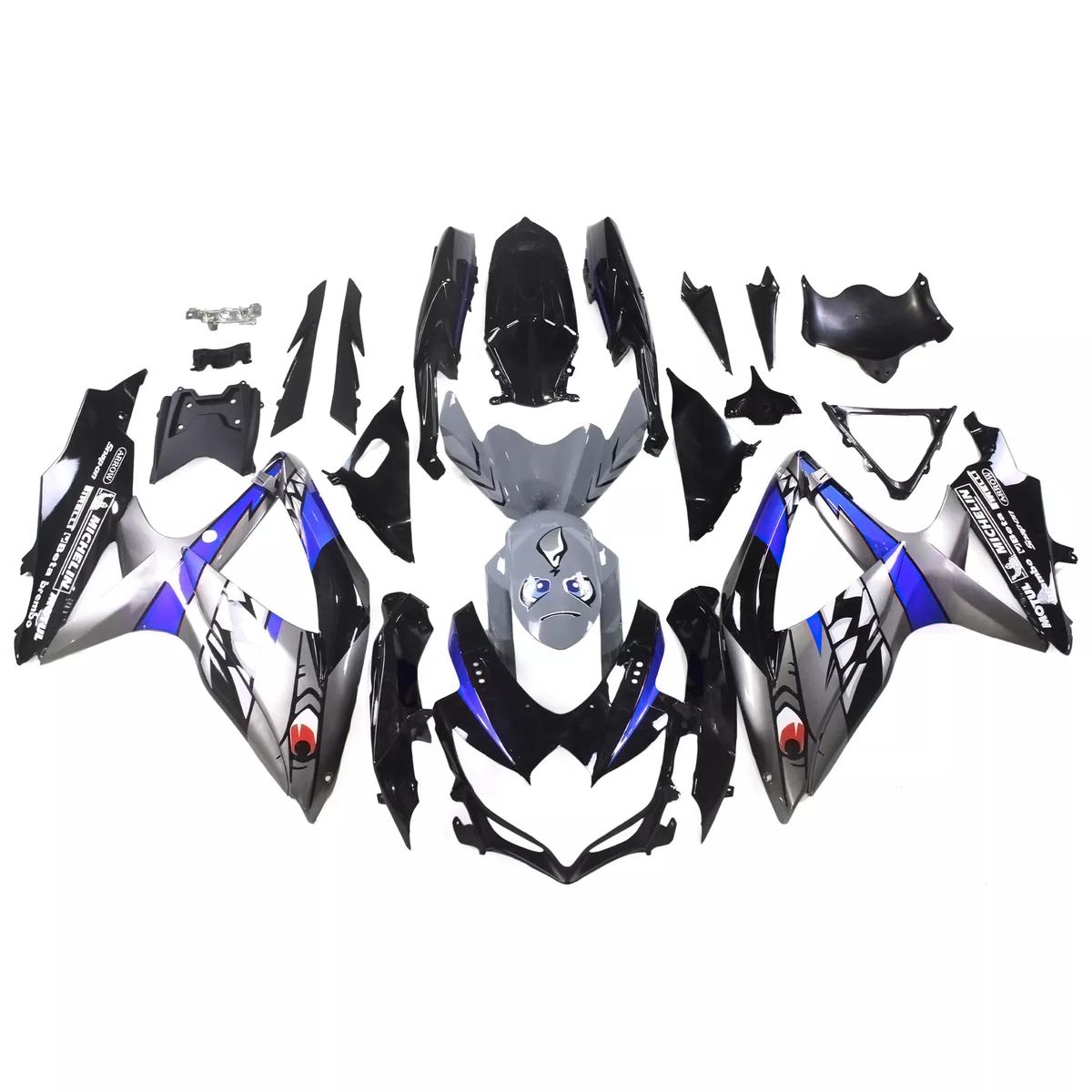 NT Fairing Fit for Suzuki 2008-2010 GSXR600/750 N101- Gray Blue Shark | ABS Injection