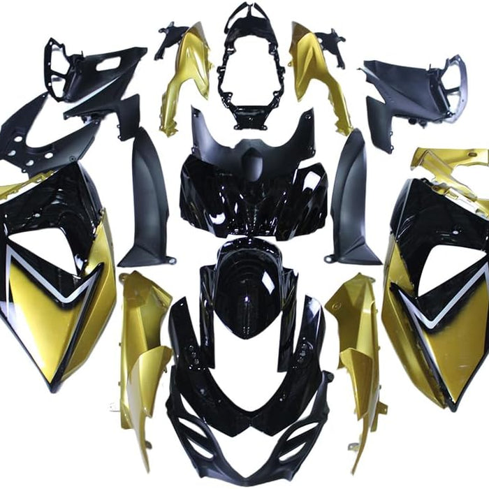 US STOCK NT Injection Kit Fairing ABS Set Fit for 2009-2016 GSXR 1000 Gold Black N085 Available in CA
