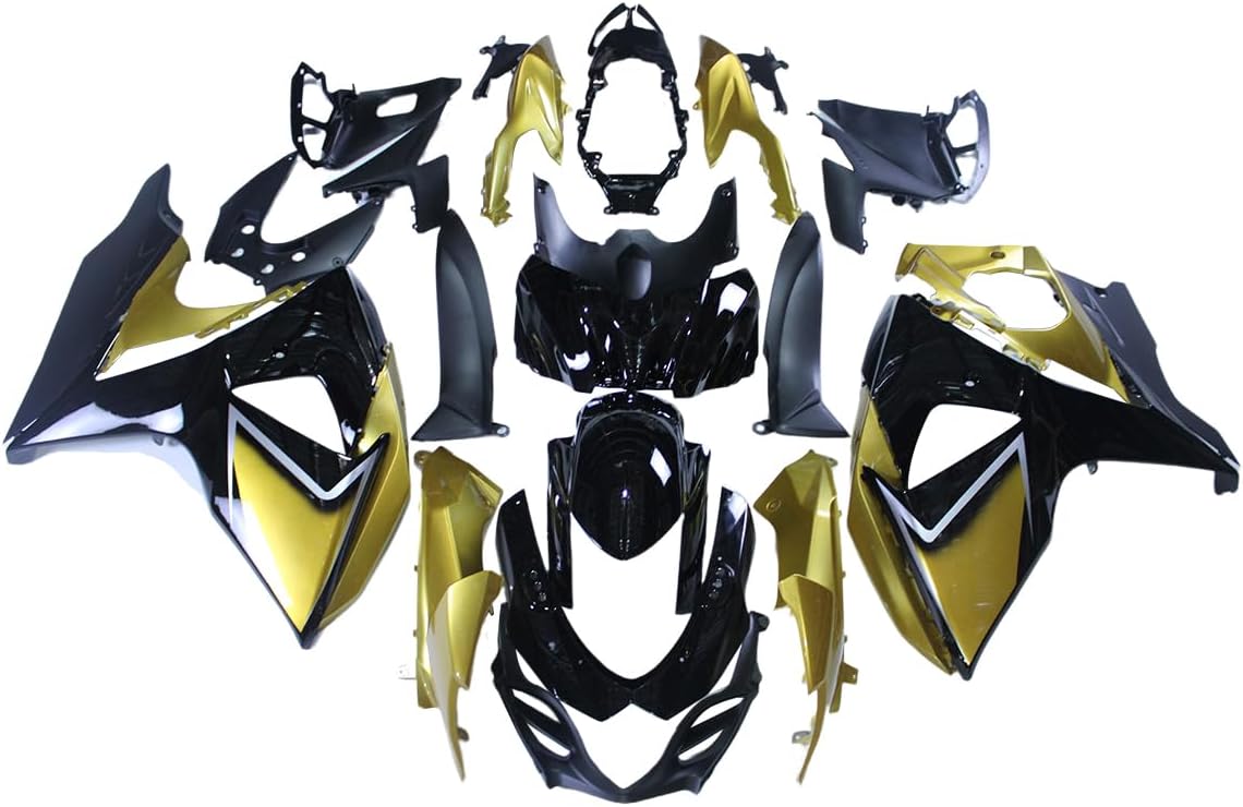 NT Fairing Fit for Suzuki 2009-2016 GSXR 1000 N085- Gold Black | ABS Injection, US Stock